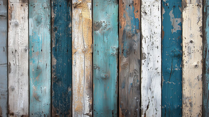 Vintage weathered wooden planks in blue and white tones on transparent background, perfect for rustic designs.
