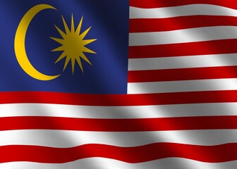 flag of the malaysian country background