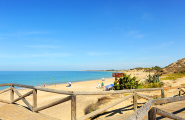 Beaches of Rota, Coast of Light Cadiz. Punta Candor beach in Rota, province of Cadiz, Andalusia, Spain.  © joserpizarro