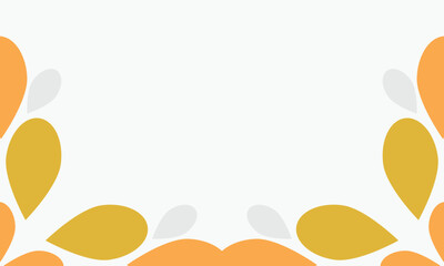 leaves on a white background with space for text. Vector illustration.