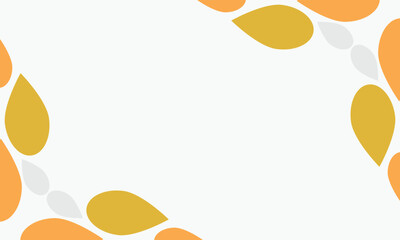 leaves on a white background with space for text. Vector illustration.