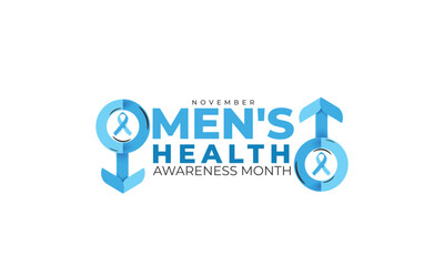 Men's health awareness month. background, banner, card, poster, template. Vector illustration.