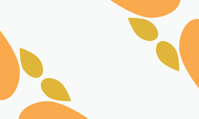 leaves on a white background with space for text. Vector illustration.