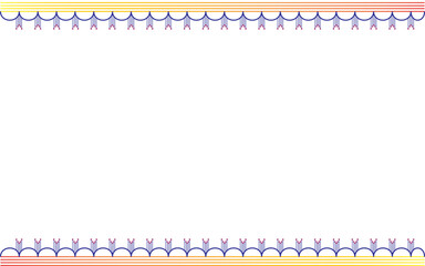 frame background with pattern design vector