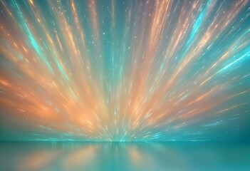 Abstract Colorful Light Streaks in a Cosmic Space Scene