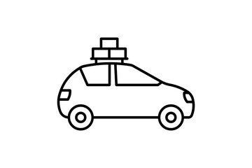 Car icon. icon related to action plan. suitable for web site, app, user interfaces. line icon style
