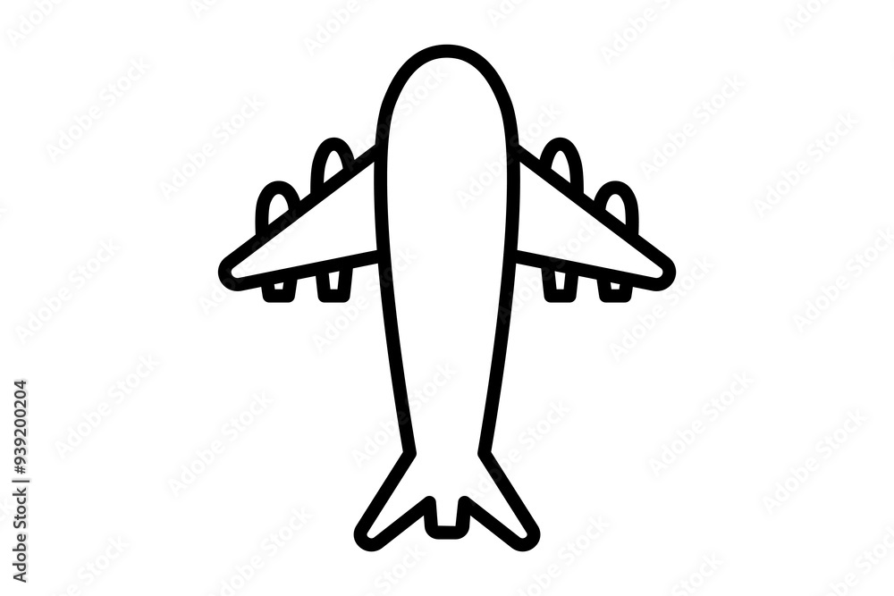 Poster airplane icon. icon related to action plan. suitable for web site, app, user interfaces. line icon s