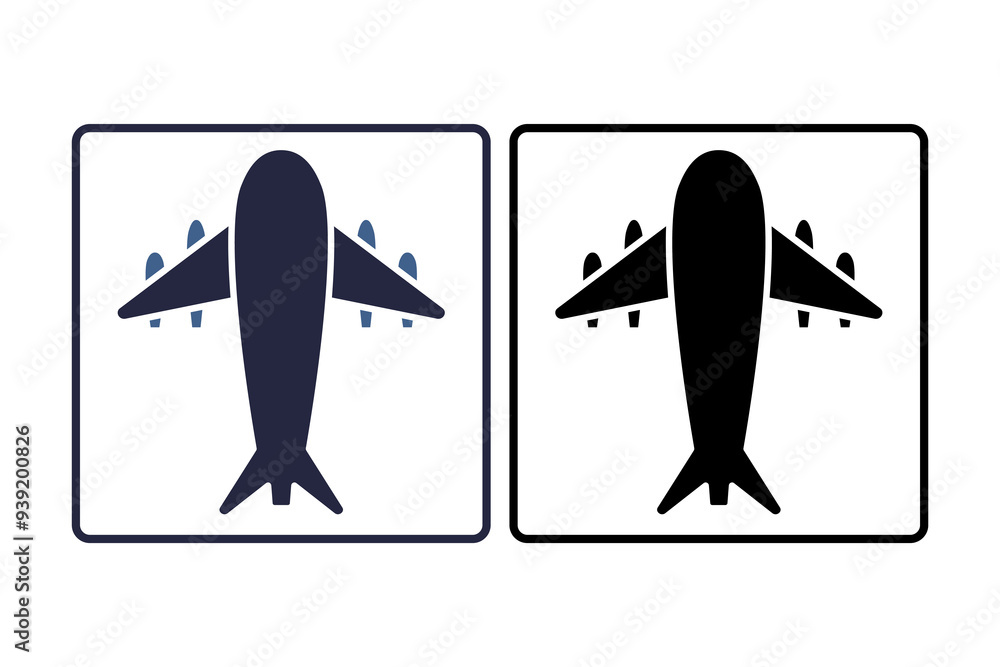 Poster airplane icon. icon related to action plan. suitable for web site, app, user interfaces. solid icon 