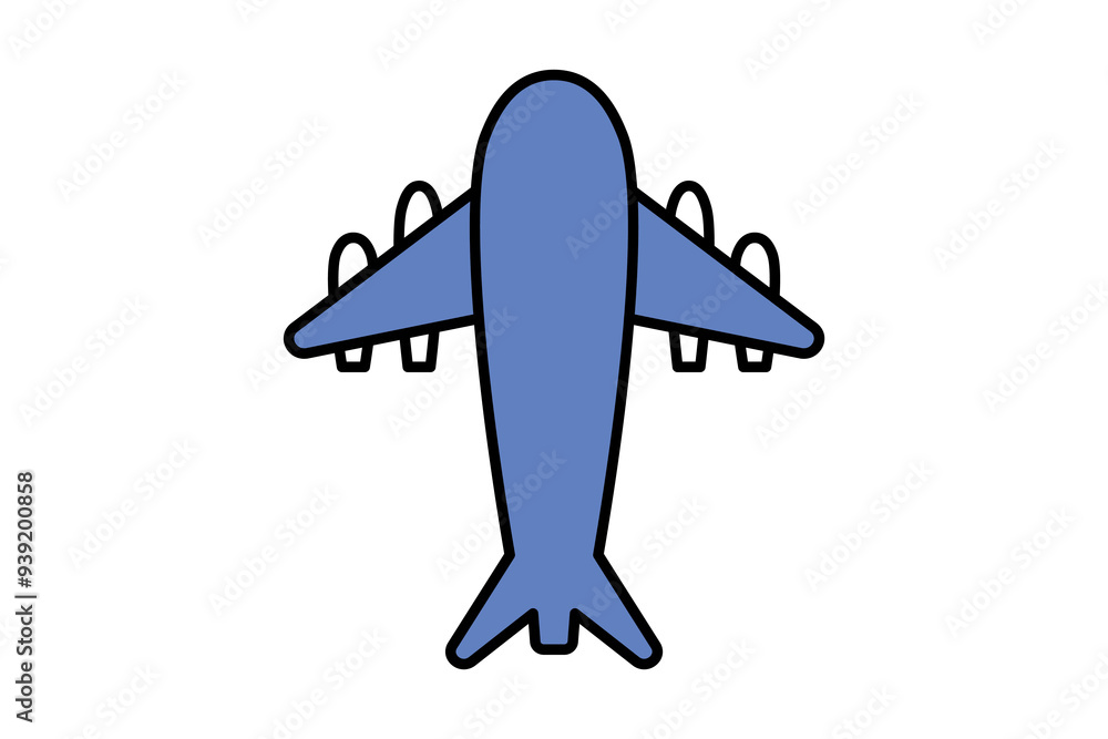 Poster airplane icon. icon related to action plan. suitable for web site, app, user interfaces. flat line i