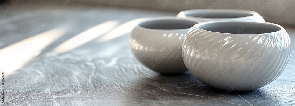 Aufkleber 92. dynamic 3d render of geometric forms with a rich circle ceramic surface