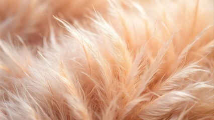 Softly focused macro shot of delicate peach-toned fuzz texture, resembling gentle whispers of silk, evoking warmth and serenity in a subtle, calming visual escape.