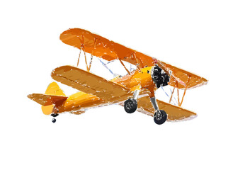 biplane isolated on white © Сергей Онуфриенко