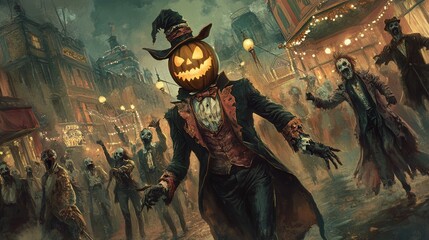 Obraz premium Halloween Zombie Parade