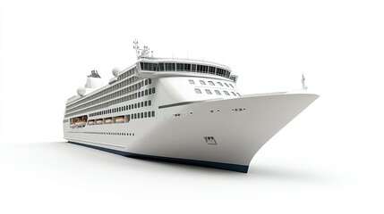 Cruise ship  Ferry sailing on white background