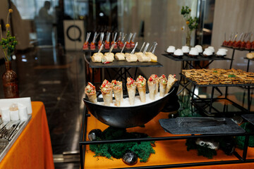 buffet at the banquet, a variety of food
