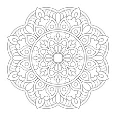 Mandala facile, simple page de fleurs de mandalas vector file