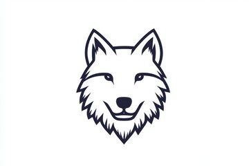 Fototapeta premium Wolf Head Silhouette Logo Design.