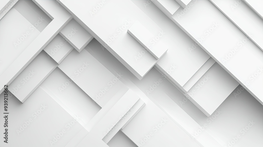 Poster minimalist white background with intersecting lines and subtle gradients, forming a sophisticated ab