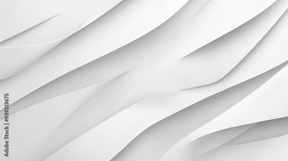Poster minimalist white background with intersecting lines and subtle gradients, forming a sophisticated ab