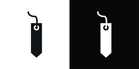 Bookmark icon Black line art vector logo set