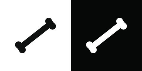 Bone icon Black line art vector logo set