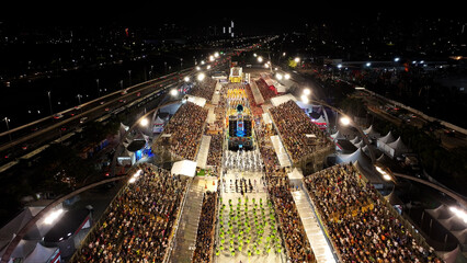 Samba Ride In Sao Paulo Brazil. Carnival Parade. Tourism Attraction. Sao Paulo Brazil. Anhembi...