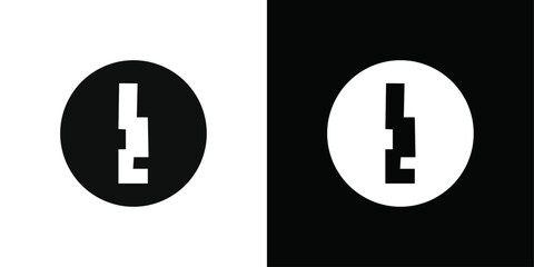 key hole icon Black line art vector logo set