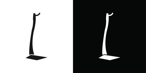 rack for violin icon Black line art vector logo set