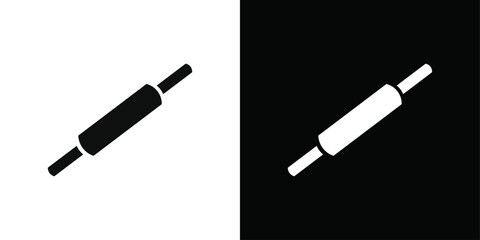 Obraz premium rolling pin icon Black line art vector logo set