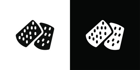 shaobing icon Black line art vector logo set