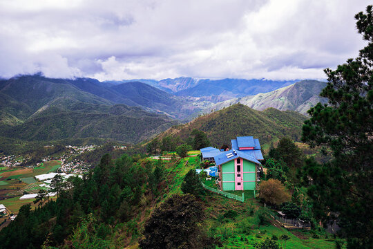Mountainous forest landscape in Constanza, Dominican Republic