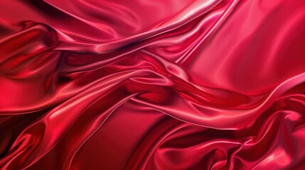 Obraz premium Red Satin Fabric