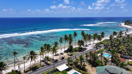 San Luis Beach At San Andres Providencia Y Santa Catalina Colombia. Beach Landscape. Caribbean...