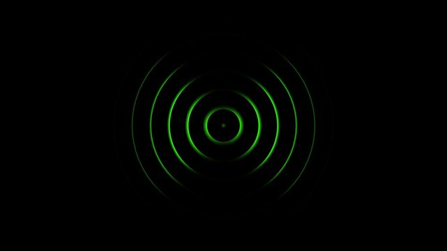 Technology Radio wave frequency background. Radio station signal icon 4k animation.