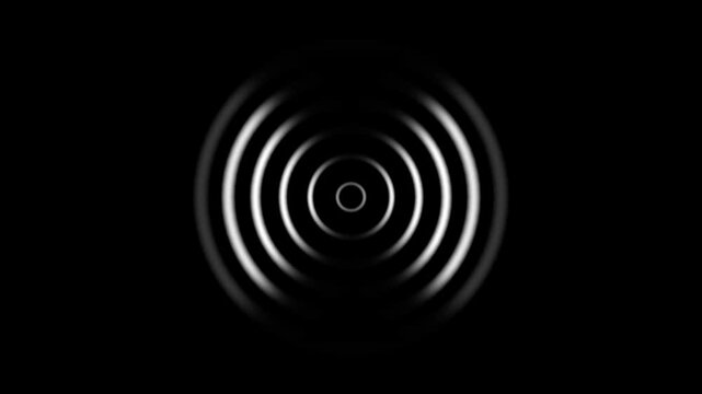 Digital Radio wave circle background. Radio station signal icon 4k animation.
