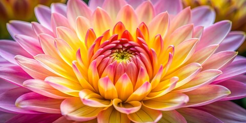 Fototapeta premium Resilient Bloom: Fragile, Inspiring, Pink-Yellow, Beauty in Fragility