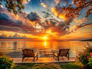 Fototapeta premium Romantic Sunset Tranquil