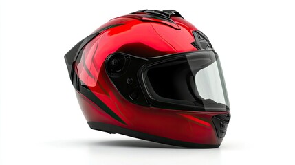 modern motorcycle helmet isolated on white