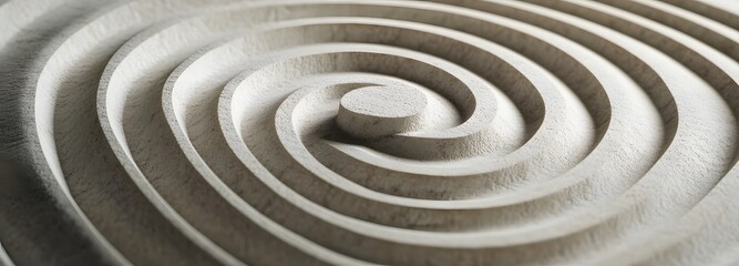 66. Artistic 3D design featuring layered geometric shapes and a textured circle ceramic surface