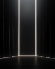 Dark room with light shining through