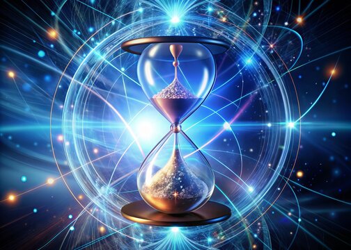 Subatomic Hourglass: Quantum, Particles, Atomic, Clock, Scientific
