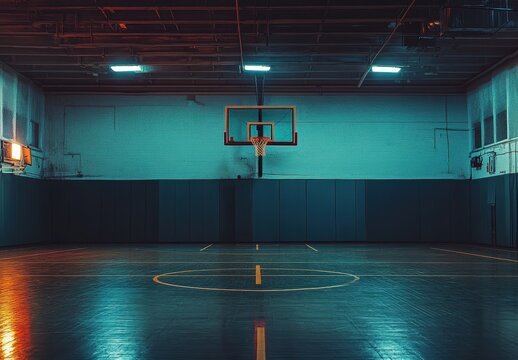 Empty Basketball Court