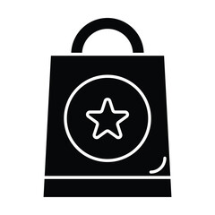 paper bag icon vector on white background