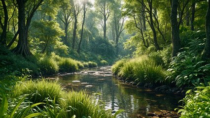 Obraz premium morning in the forest