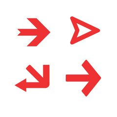 red and black arrow signs