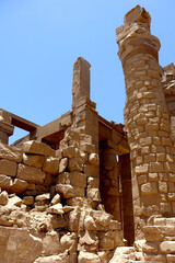 Exploring Ancient Ruins of Karnak Temple Complex in Egypt With Towering Columns and Hypostyle Hall