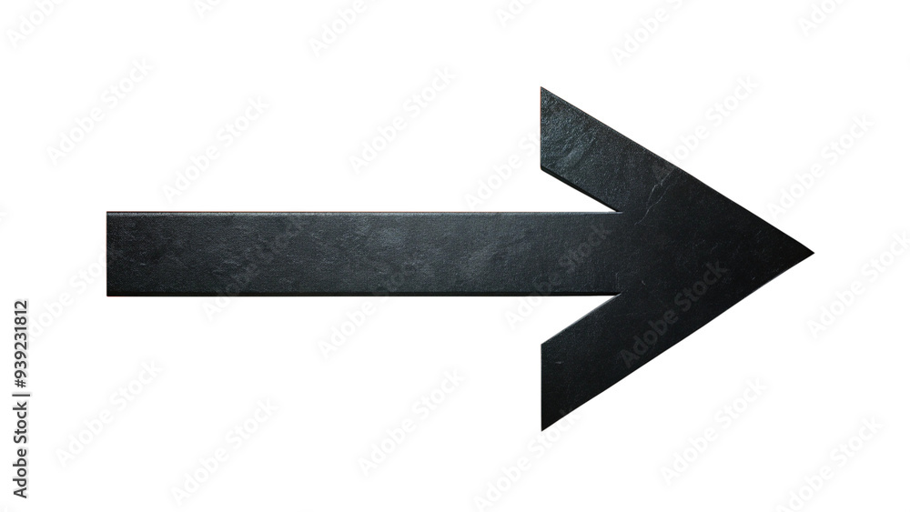 Poster black arrow pointing right. arrow shape element