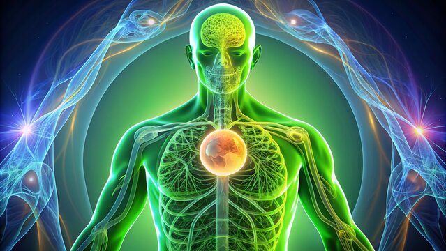 Sympathetic and Parasympathetic Systems: Mood/Style: Balanced, Color: Green, Concept: Yin and Yang