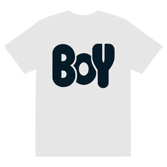 boy text t shirt fashion sticker vector illustration template design