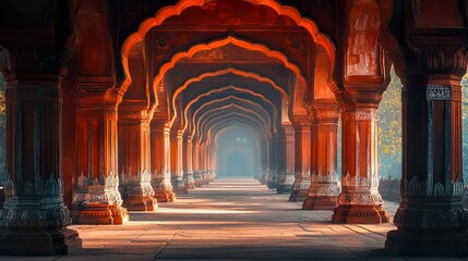 Obraz premium Historic Landmarks and Breathtaking Natural Views on a Fantasy Journey Picture